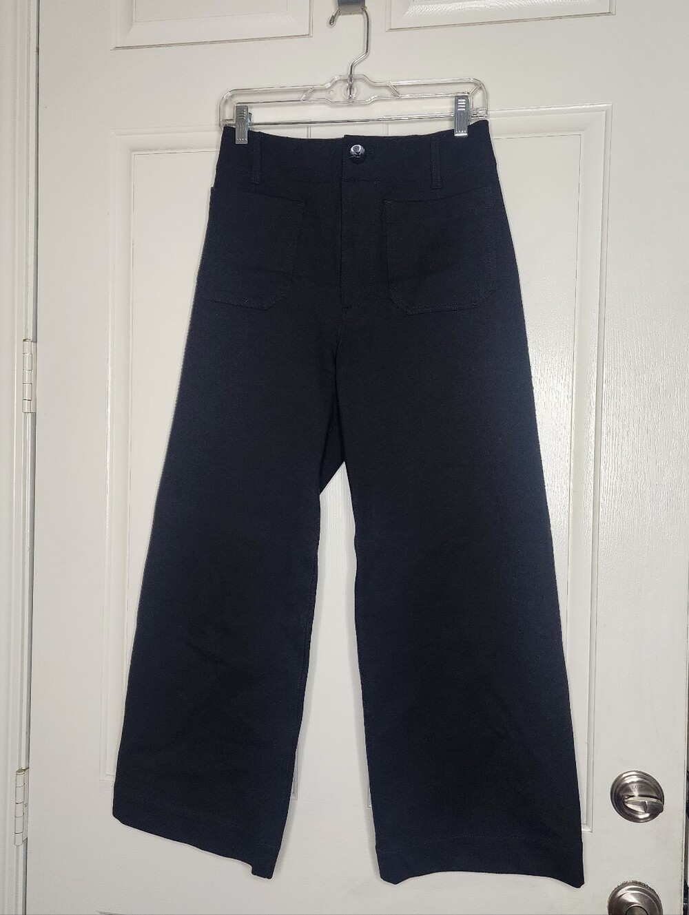 Maeve Anthropologie The Colette Cropped Wide-leg Pants | Black | Size 28